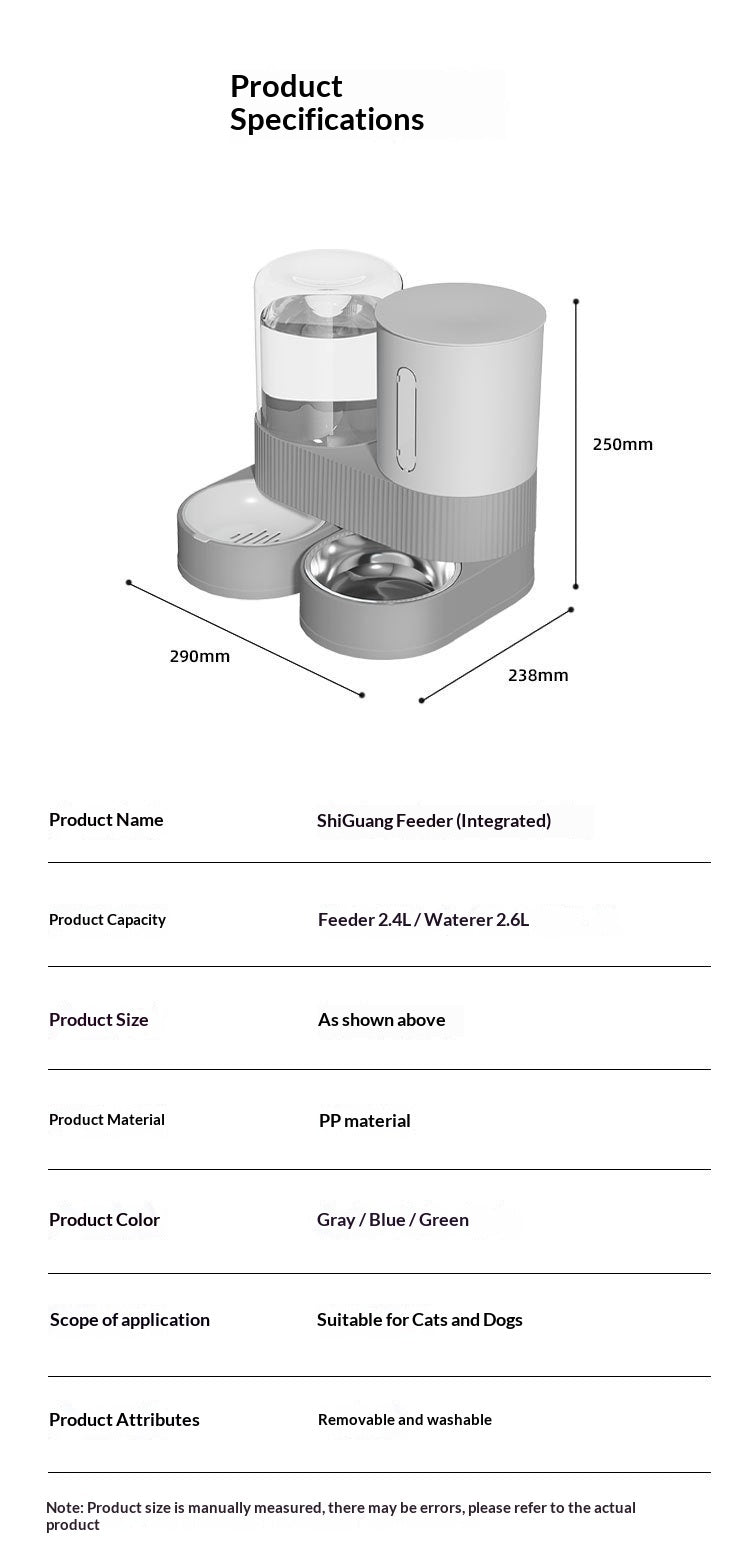 Automatic Pet Water And Food Dispenser