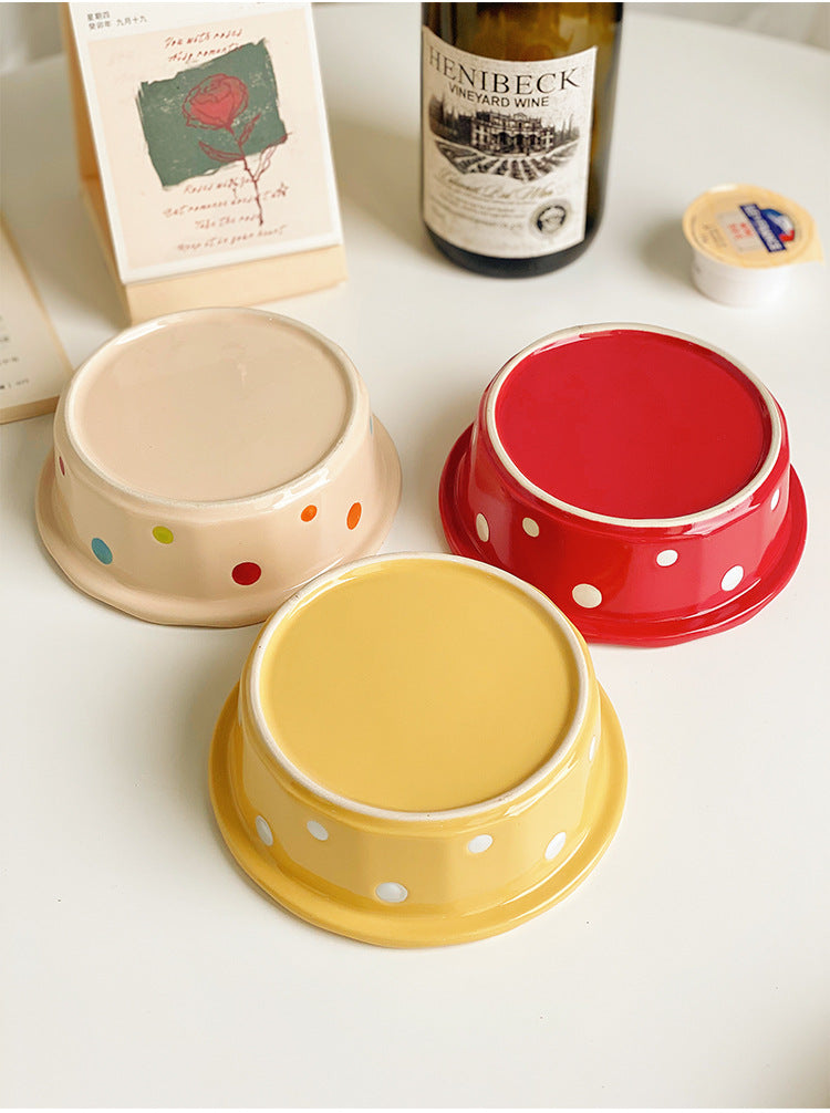 Cute Polka Dot Lace Bowl