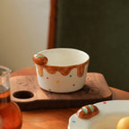 Cute Bread Relief Ceramic Bowl