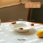 Cute Bread Relief Ceramic Bowl
